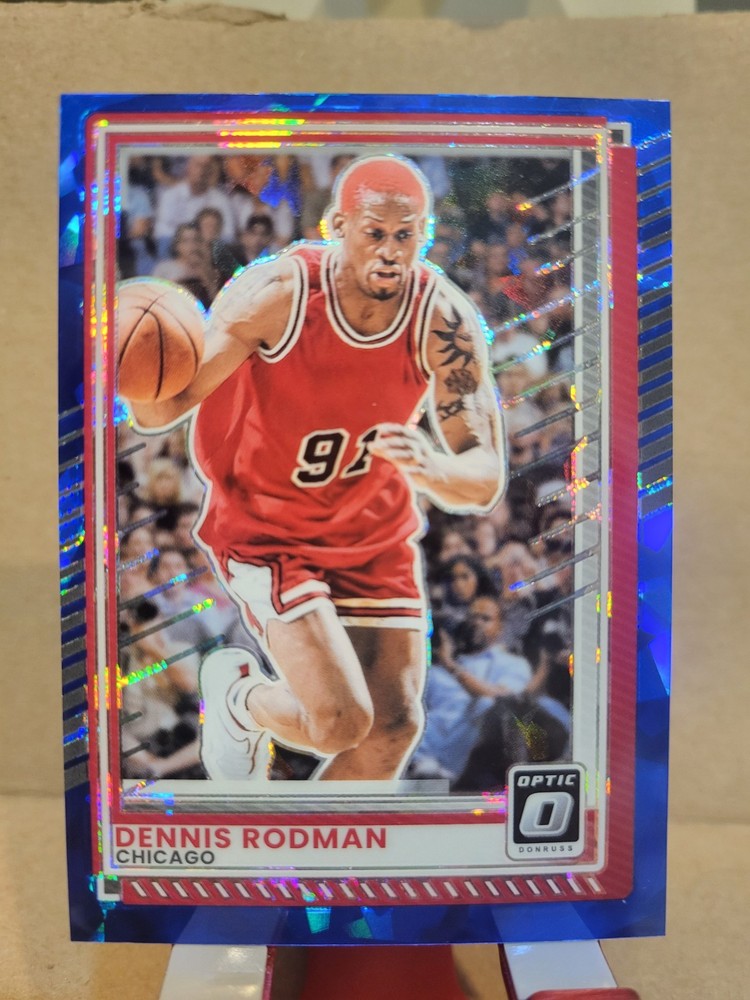2025-26 Donruss – Dennis Rodman #159 – Optic – Blue Cracked Ice Prizm