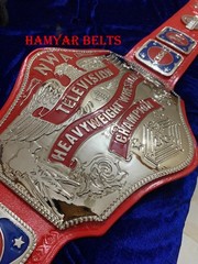NWA Television heavyweight Championship Belt ,4mm Zinc,Nikal Plated,real Leather