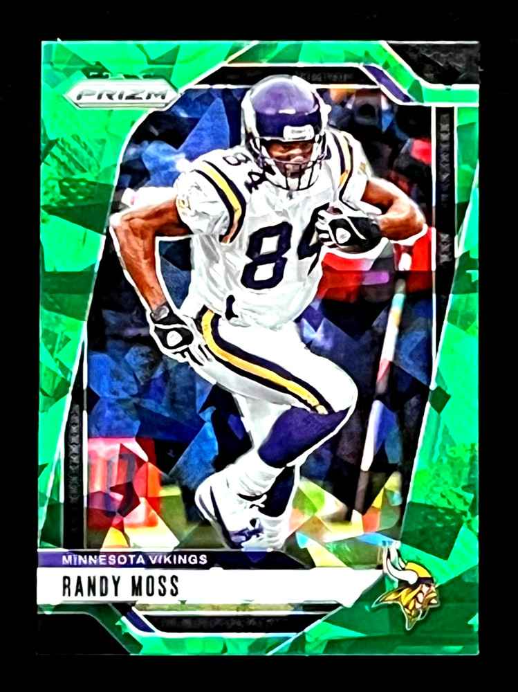 2024 Panini Prizm Randy Moss Green Cracked Ice Minnesota Vikings #192