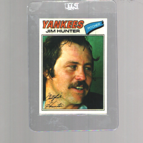 1977 Topps New York Yankees #280 Jim Hunter BASEBALL New York Yankees