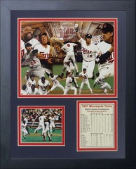 1987 Minnesota Twins Champions Framed Photo Collage, 11×14 Inch Wall Art