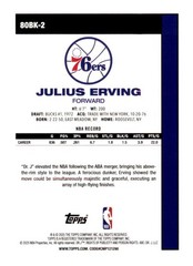 Julius Erving 2025-26 Topps 1980-81 Topps Basketball #80BK-2 Philadelphia 76ers