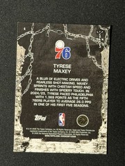 Tyrese Maxey 2025-26 Topps Chrome Cactus Jack White Refractor #6 76ers