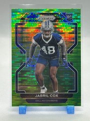 Jabril Cox 2021 Panini Prizm – Neon Green Pulsar Prizm #394 (RC) Dallas Cowboys