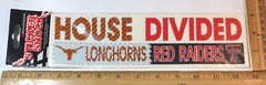 House Divided Texas Longhorns Tech Red Raiders Prism Decal Sticker NCAA College