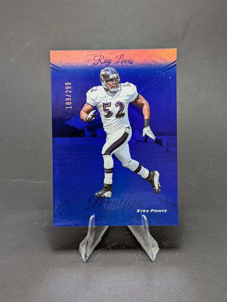2024 Panini Prestige – Ray Lewis #28 Xtra Points Blue /599
