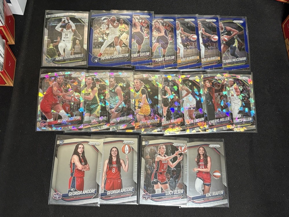 WNBA 19 Card Lot 2025 Panini Prizm Ice Prizm + Blue Lazer + Pandora + Base RC