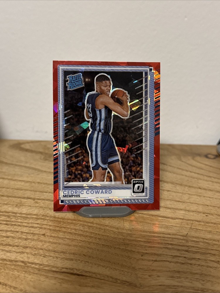CEDRIC COWARD RC 2025-26 Donruss Optic Basketball Rated Rookie Red Ice Prizm #5