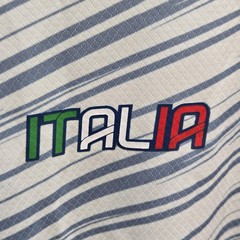 Italy Soccer Shirt Mens Medium White Blue Flag Striker Jersey Top Football