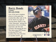 1996 Fleer Barry Bonds Headliner #4 San Francisco Giants