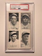1934 Exhibits 4-On-1 Philadelphia A&rsquo;s Foxx /Mahaffey /Cramer/ Johnson PSA 1