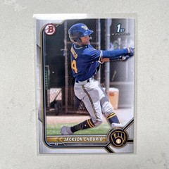 Jackson Chourio 1st Edition 2022 Bowman 1st Paper Milwaukee Brewers BPPF-79