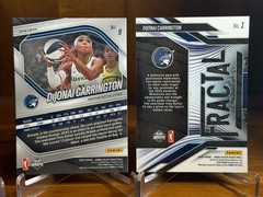 2025 Panini Prizm WNBA DiJonai Carrington White Seismic Prizm #9 + Fractal #1