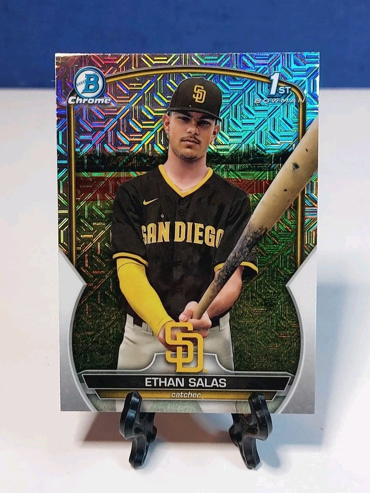 Ethan Salas 2023 Bowman Chrome Prospect 1st Mojo Refractor #BCP-171 Padres