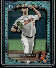 JOSEPH DZIERWA 2025 BOWMAN DRAFT CHROME #BDC186 AQUA REPTILIAN /125
