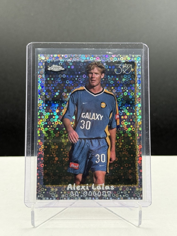 Alexi Lalas 2025 Topps Chrome MLS Refractor LA Galaxy #NF-13 30th Disco Donut