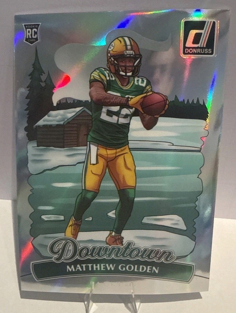 2025 Panini Donruss [RC][Downtown 5×7] #18 Matthew Golden Green Bay Packers