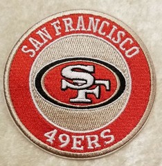 San Francisco 49ers 3.5&Prime; Round Iron On Embroidered Patch~USA Seller!