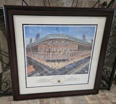 Ebbets Field Print w/ Brick, Signed Brooklyn Dodgers Craig, Podres, Labine, 1/7