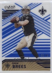 2016 Panini Clear Vision Blue 63/99 Drew Brees (New Orleans Saints) #44 HOF 0ie2