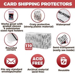 Ding Defend 110 Pack Trading Card Protectors – Hard Plastic Slab – Tiger Design
