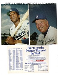 1971 Dodgers Ticketron 6&Prime; x 4&Prime; Schedule cards see drop down menu