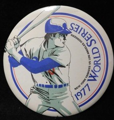 1977 World Series 6&Prime; Button New York Yankees Vs Los Angeles Dodgers MLB Baseball