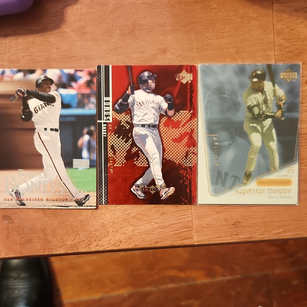 Upper Deck 2000 Barry Bonds Giants Ovation/Black Diamond 3-Card Lot #49 #67