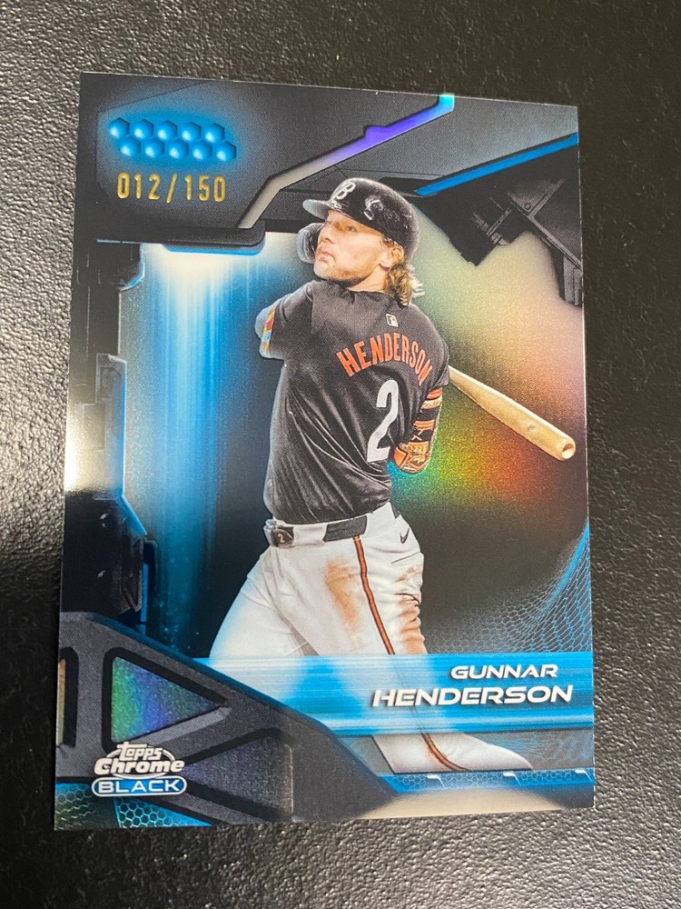 GUNNAR HENDERSON 2026 TOPPS CHROME BLACK BLUE REFRACTOR 012 /150 #11 ORIOLES