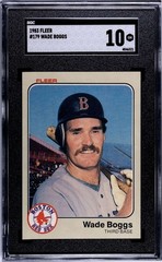 1983 Fleer #179 Wade Boggs RC/Rookie Red Sox HOF SGC 10 GM Gem Mint