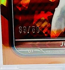 Topps 2022 Bowman Sapphire Chrome Prospects Joshua Baez Orange /50 BCP-112 PSA 9