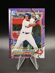 Emmanuel Rodriguez 2021 Bowman Chrome 1st #BCP-207 Purple Refractor #/250 Twins