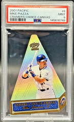 2001 Pacific Cramer&rsquo;s Choice Mike Piazza Canvas Die-Cut SSP PSA 9