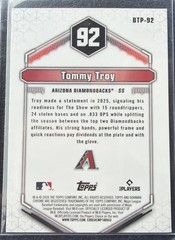 2026 Bowman Tommy Troy Scouts Top 100 Chrome Mini-Diamond Refractor #/150