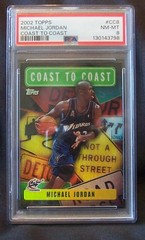 2002 Topps Coast To Coast Michael Jordan CC8 Washington Wizards, PSA 8, NM-MT