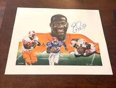 Errict Rhett Bucs Autographed Lithographed Rare Poster #291 of 300 19×24 Inches