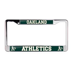 Oakland A&rsquo;s Athletics MLB 3D Polyurethane Domed Chrome License Plate Frame Car