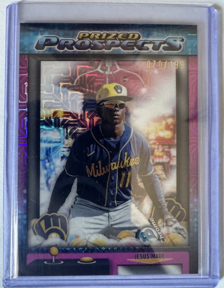 Topps 2025 Bowman Draft Prized Prospects PP-16 Jesus Made Pink Mojo RC /199