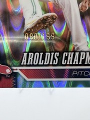 2026 Topps Chrome Aqua Raywave Refractor /199 Aroldis Chapman 145 Red Sox