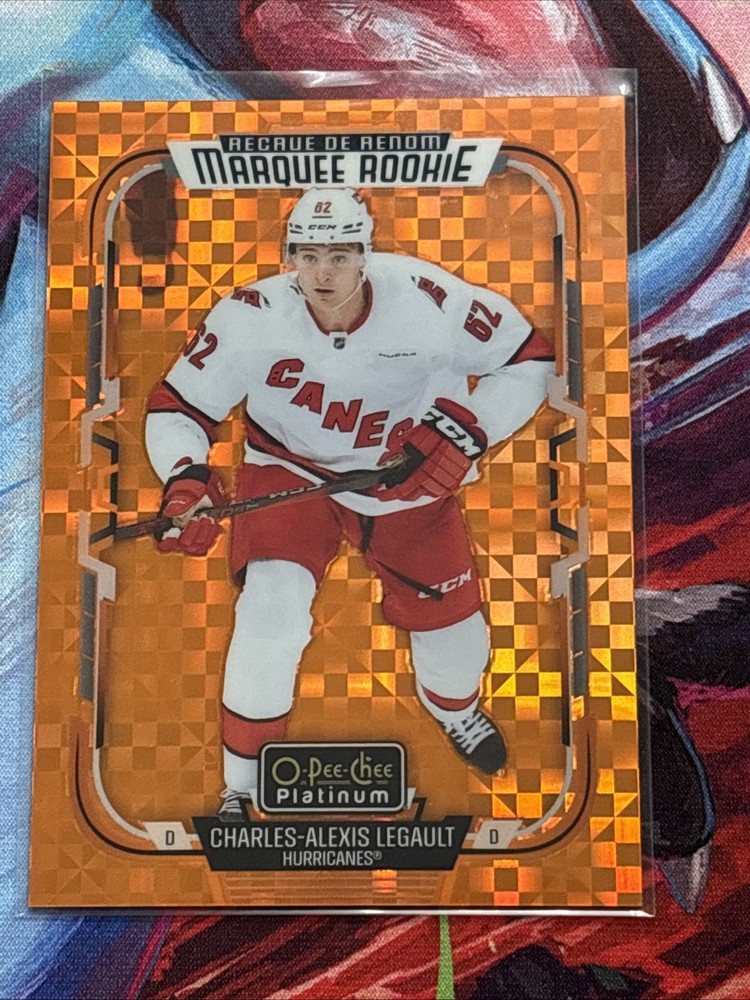 2025-26 OPeeChee Plat Marquee Rookie Orange Checkers Charles-Alexis Legault /25