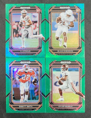 2023 Prizm Draft Picks Football GREEN PRIZMS with Rookies You Pick the Card