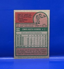 1975 Topps #219 Ed Herrmann Chicago White Sox Buyback Topps Original Stamp