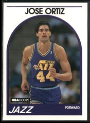Jose Ortiz 1989-90 Hoops #223 Rookie Utah Jazz