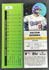 2025 Topps Cosmic Chrome Dalton Rushing RC #53 Los Angeles Dodgers