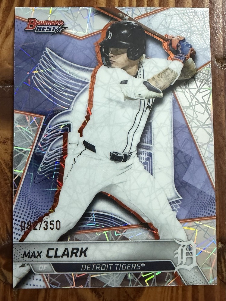 2025 Bowman&rsquo;s Best – Top Prospects Max Clark #TP-1 Lazer Refractor /350 (RC)