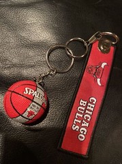 Chicago Bulls keychain with 1 .5 inch Diameter basketball Keychain
