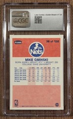 1986 Fleer #38 Mike Gminski New Jersey Nets Original Basketball Card CGC 7.5 NM+