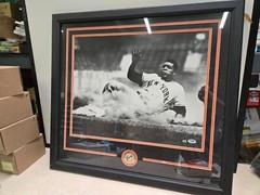 Large Willie Mays Signed Photo – Framed 19×15 26×24 Giants PSA DNA