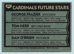 1980 Topps #684 Cardinals Future Stars Near Mint