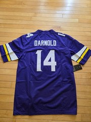 adult size old school vikings #14 sam darnold S-3XL no return nwt